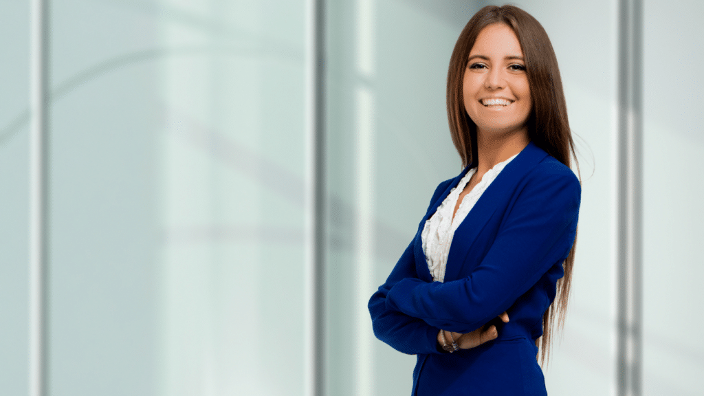 Entrepreneur facing the camera and smiling.